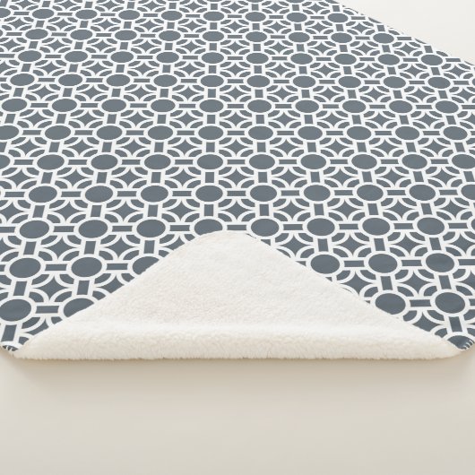 Naadloze Witte Patroon DIY Achtergrondkleur Sherpa Deken (3/4)