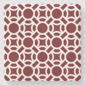 Naadloze Witte Patroon DIY Achtergrondkleur Stenen Onderzetter (Voorkant)