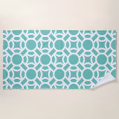 Naadloze Witte Patroon DIY Achtergrondkleur Strandlaken (Voorkant)