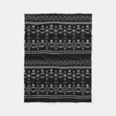 Naadloze witte sneeuwvloksneeuwversiering voor ver fleece deken (Voorkant)