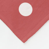 Naadloze witte stip patroon op rode achtergrond fleece deken (Hoek)