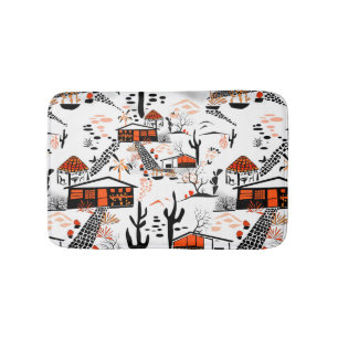 Naadloze woestijnzandlandschappen met zwart sinaas badmat