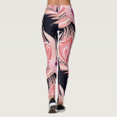 Naadloze zachte Waterverf Valentijns Pattern Leggings (Achterkant)