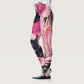 Naadloze zachte Waterverf Valentijns Pattern Leggings (Links)