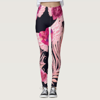 Naadloze zachte Waterverf Valentijns Pattern Leggings