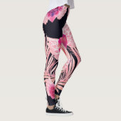 Naadloze zachte Waterverf Valentijns Pattern Leggings (Rechts)