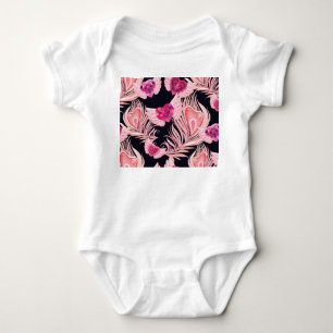 Naadloze zachte Waterverf Valentijns Pattern Romper