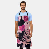 Naadloze zachte Waterverf Valentijns Pattern Schort (Gedragen)