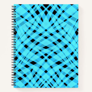 Naadloze zebra tijgervacht abstract blauw notitieboek