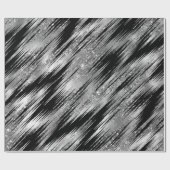 Naadloze zwart en Silver Basic Patten-16 Cadeaupapier (Vlak)