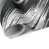 Naadloze zwart en Silver Basic Patten-16 Cadeaupapier (Rol Hoek)