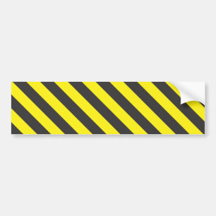 naadloze zwarte en gele diagonalen bumpersticker