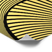 Naadloze zwarte en gouden Japanse art deco bloem w Poster (Hoek)