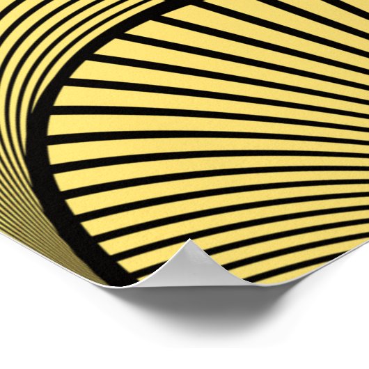 Naadloze zwarte en gouden Japanse art deco bloem w Poster (Hoek)