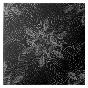 Naadloze zwarte en grijze keramische Tegel Tegeltje