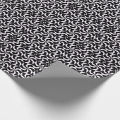 Naadloze zwarte en roze Abstracte geometrische hex Cadeaupapier (Hoek)