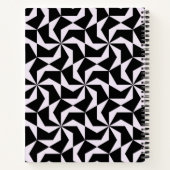 Naadloze zwarte en roze Abstracte geometrische hex Notitieboek (Achterkant)