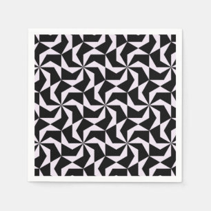 Naadloze Zwarte en Roze Abstracte Geometrische Hex Servet