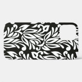 Naadloze  zwarte en witte florale pap Case-Mate iPhone case (Achterkant (horizontaal))