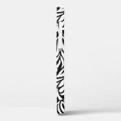 Naadloze  zwarte en witte florale pap Case-Mate iPhone case (Achterkant / Links)