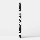 Naadloze  zwarte en witte florale pap Case-Mate iPhone case (Achterkant / Rechts)