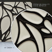 Naadloze zwarte en witte organische patronen tegeltje