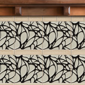 Naadloze zwarte en witte organische patronen tegeltje