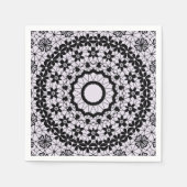 Naadloze zwarte gelacte retro-ornamentale romantie servet (Voorkant)