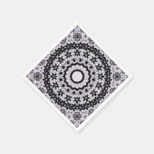 Naadloze zwarte gelacte retro-ornamentale romantie servet (Hoek)