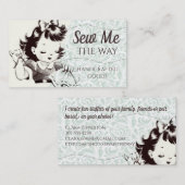  naadnaaimeisjes borduurwerk visitekaartje (Voorkant / Achterkant)