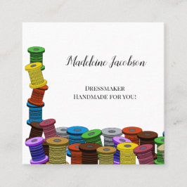 Naadsluiter op maat gemaakt vierkante visitekaartje