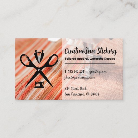 Naadster Logo | Naai Stoff Visitekaartje (Voorkant)