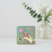 Naadstress Baby kleding Business Vierkante Visitekaartje (Staand voorkant)