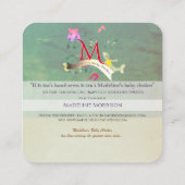 Naadstress Baby kleding Business Vierkante Visitekaartje (Achterkant)