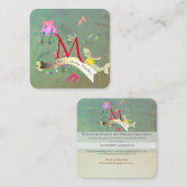 Naadstress Baby kleding Business Vierkante Visitekaartje (Voorkant / Achterkant)