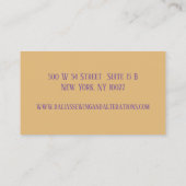 Naadstress / Dressmaking / Modern naaien Visitekaartje (Achterkant)