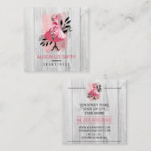 Naadstress Hand genaaid Dressmaker Square Business Vierkante Visitekaartje (Voorkant / Achterkant)