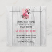 Naadstress Hand genaaid Dressmaker Square Business Vierkante Visitekaartje (Achterkant)