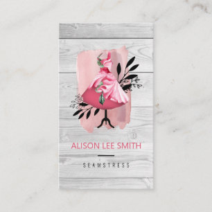 Naadstress Hand genaaid Dressmaker Visitekaartje