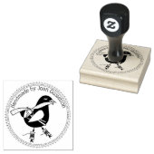 Naadstress vogel naaien handgemaakt met liefde ste rubberstempel (Gestempeld)