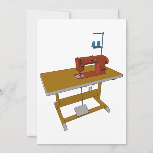 naadtafel en -machine kaart (Voorkant)