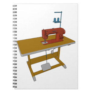 naadtafel en -machine notitieboek