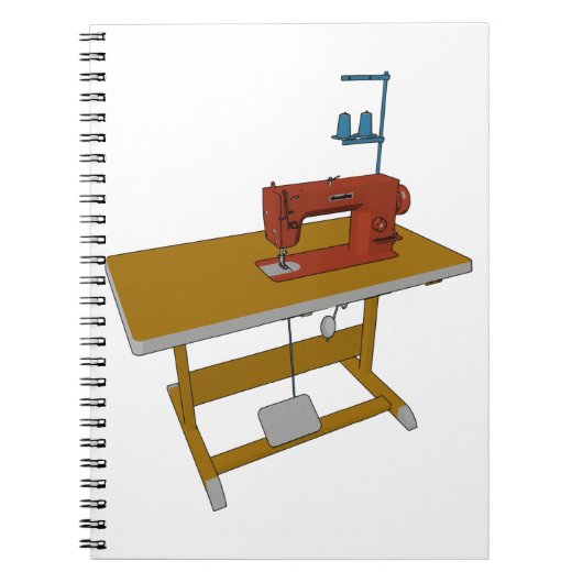 naadtafel en -machine notitieboek (Voorkant)