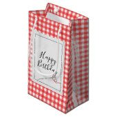 Naaedle Birthday Gingham Klein Cadeauzakje (Voorkant Gekanteld)