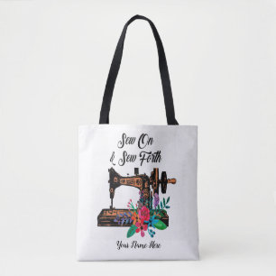 Naai Aan & Naai Voort Citaat Naaister Kleermaker Tote Bag