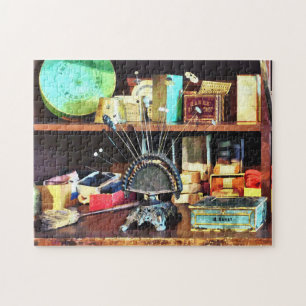 Naai-benodigdheden in de algemene winkel legpuzzel