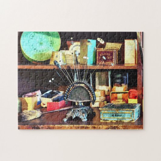 Naai-benodigdheden in de algemene winkel legpuzzel (Horizontaal)