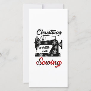 Naai cadeau   Kerstmis is leuker met naaien Bedankkaart