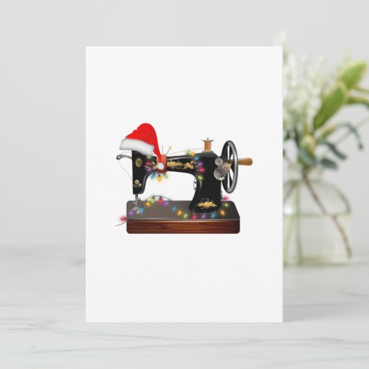 Naai cadeau | Prettig Kerstmis Naai Liefhebber Kaart (Staand voorkant)