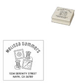 Naai Craft Hobby Boog Adres Rubberstempel (Gestempeld)